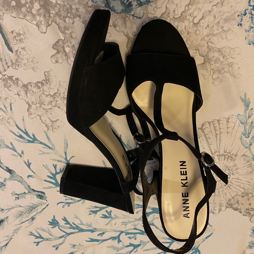 Anne Klein Black Women's Heeled Sandals